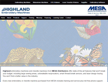 Tablet Screenshot of highlandmachines.com